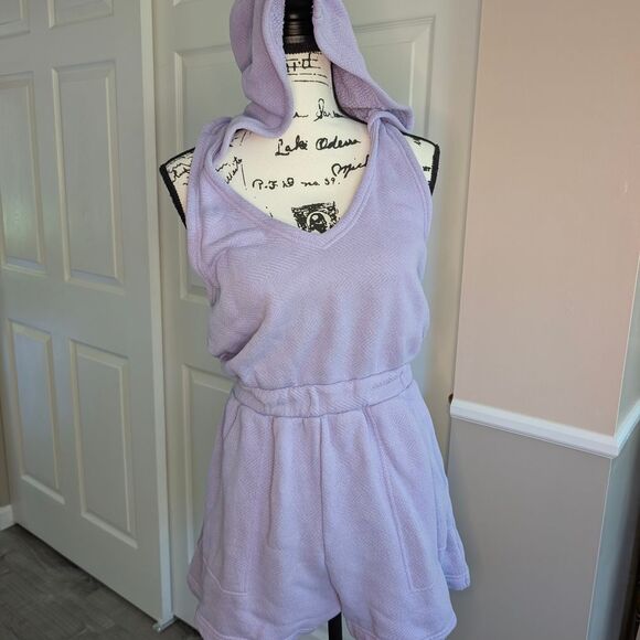 Free People Pants - Free People Backless Hooded Romper